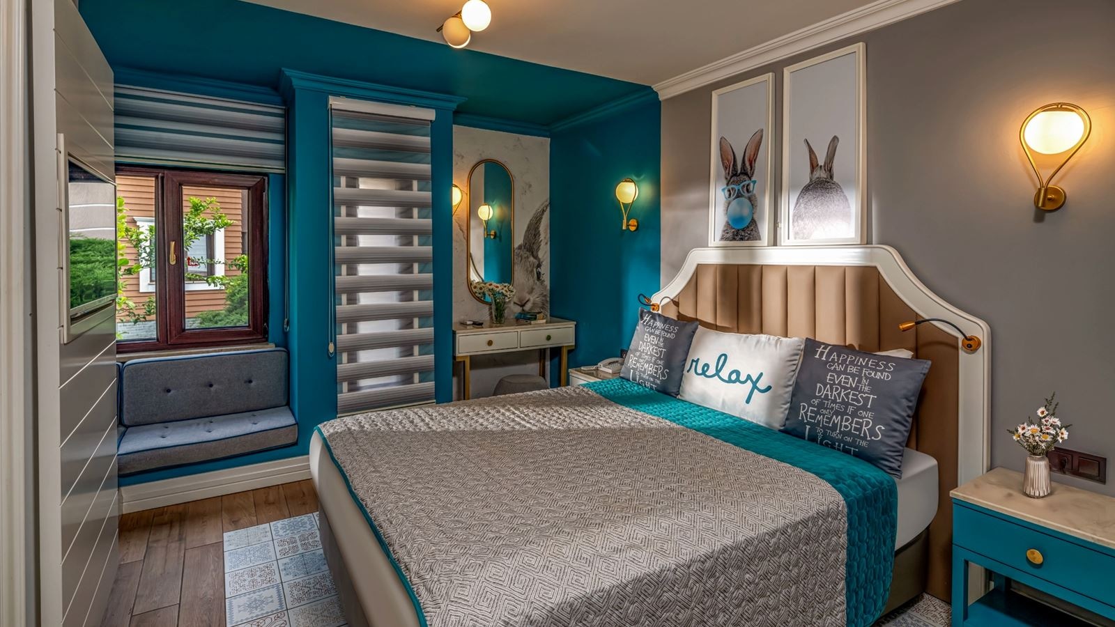 rooms-garden-family-robbits-concept